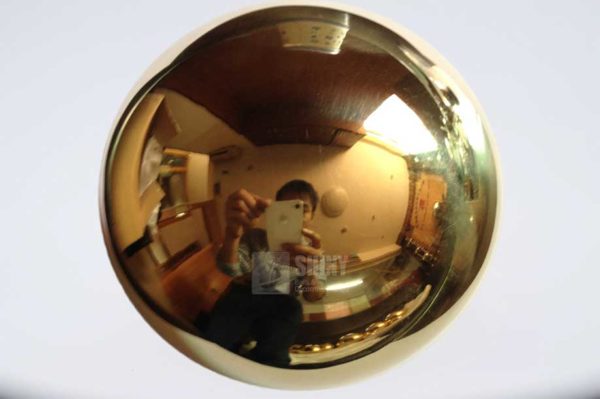 150mm hollow brass spheres mirror polished