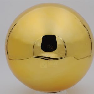 Gold stainless steel gazing ball