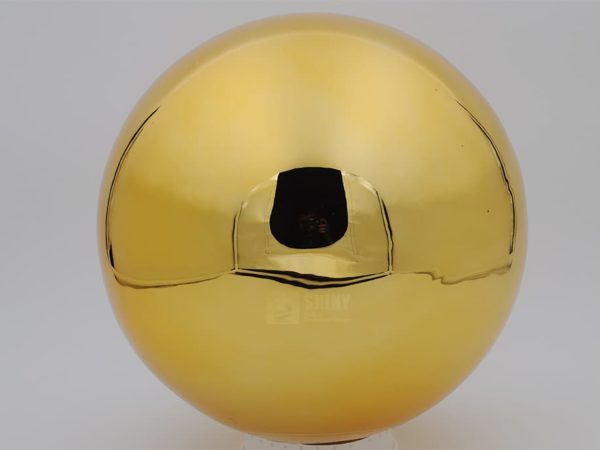 Gold stainless steel gazing ball