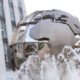 8ft stainless steel globe fountains for Russian plaza