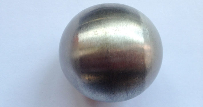 Hollow steel balls with mill finish