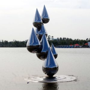 Stainless Steel Water Drop Sculptures
