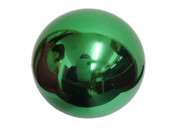 Green Stainless Steel Gazing Ball | Green Colored Steel Ball | SHINY