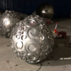 garden art steel balls cloud concept