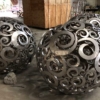 garden art steel spheres