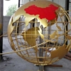 stainless steel world globe