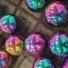 rainbow colored steel balls
