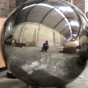 large decorative steel balls
