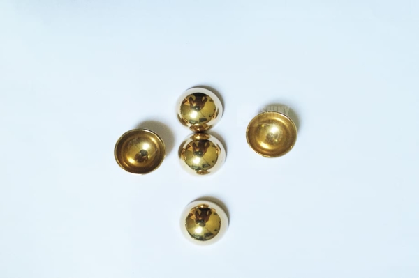 hollow brass half balls 16mm diameter with mirror polished finish