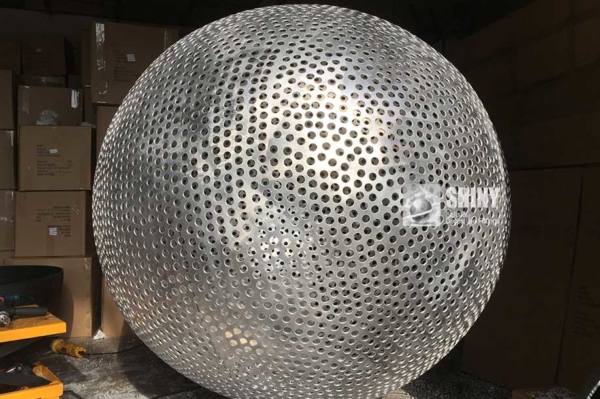 large perforated aluminum ball