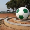 large stainless steel football