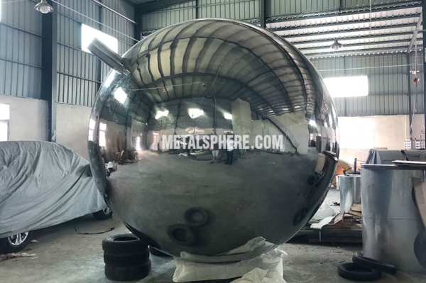 3000mm large stainless steel hollow sphere with mirror polished finish