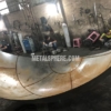 2750mm large stainless steel hollow ball cut to quarter