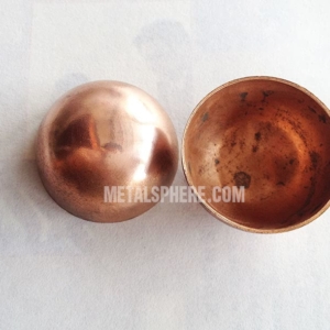 copper hemisphere with 51mm diameter with raw finished