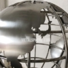 large metal world globe sculpture with 1000mm diameter.covered brushed steel world map