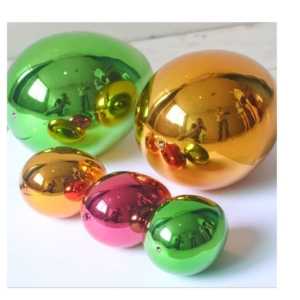 stainless steel egg, stainless steel oval ball colored.