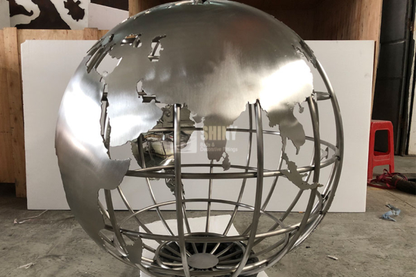 large steel globe