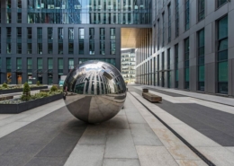 stainless steel garden globe