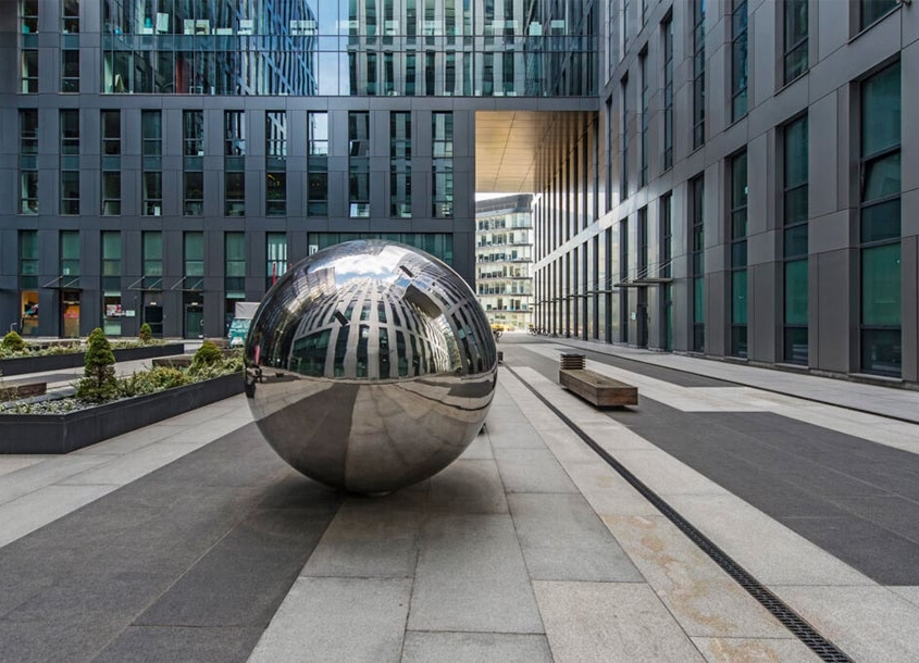 stainless steel garden globe