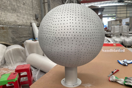24inch perforated aluminum sphere