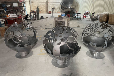 Customized fire pit sphere