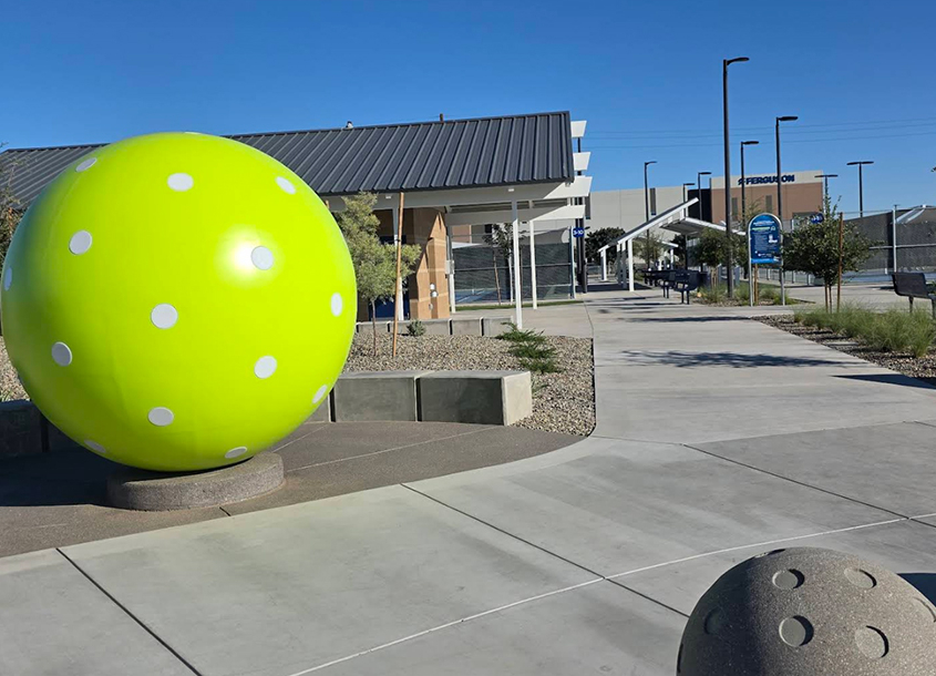 large stainless steel pickleball day view