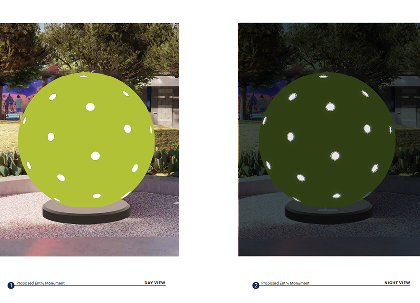 large stainless steel pickleball design